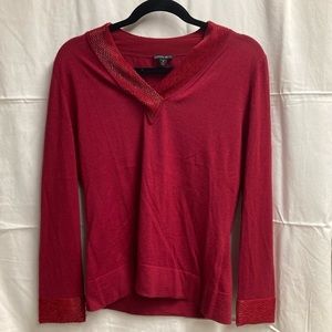 Lafayette 148 Red Holiday Sweater